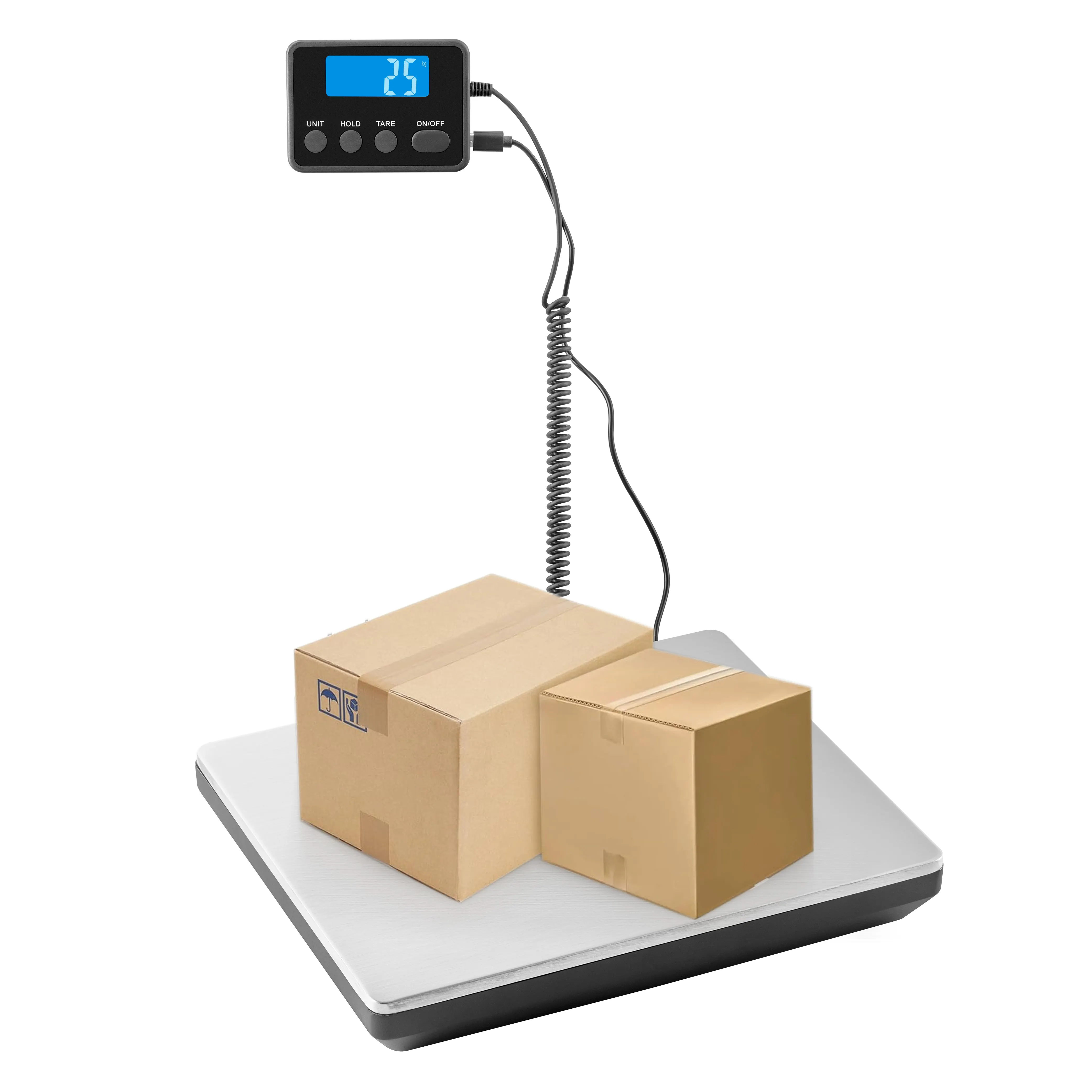 신제품 200kg 내구성 스테인레스 스틸 대형 플랫폼 우체국 패키지 배송 바닥 우편 디지털 무게 수하물 저울