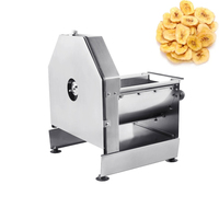 Automatische Fruit- en Groentechips Snijmachine RVS Banaan Plantain Aardappel Gember Chips Snijder met 110V/220V