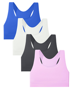Soutien-gorge de sport pour femmes, grande taille, respirant, léger, séchage rapide, maintien léger, en spandex/nylon, pour la gym, le fitness et le yoga - Product Image 1