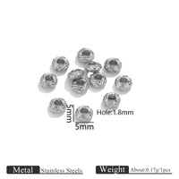 Perles d'espacement torsadées en acier inoxydable 5/6/8 mm, finition mate, plaqué or 18 carats PVD, perles nid d'abeille, accessoires de fabrication de bijoux DIY en gros