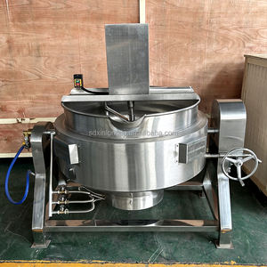 Mixer memasak komersial 200L 300L 400L mesin ketel jaket panci pengaduk permen pemanas Gas - Product Image 5