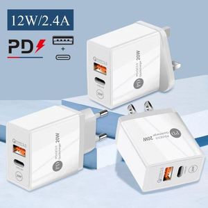 Cargador de Celular de 12W en Oferta, Cabezal de Carga USB-A+C de un Solo Puerto, Estándar US/EU/UK, Cargador PD - Product Image 6