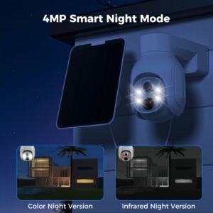 Système de caméra de sécurité solaire avec écran HD de 10 pouces, kit de surveillance NVR 10CH 4MP, vision nocturne, grand angle, cloud - Product Image 5