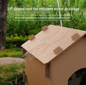 บ้านสัตว์เลี้ยงพลาสติกกันน้ำแบบพับได้สำหรับแมวจรจัดกลางแจ้ง ใช้ได้ทั้งฤดูหนาวและฤดูร้อน ขายส่ง - Product Image 3