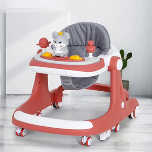 Camminatori per bambini con ruote silenziose regolabili in altezza Anti-ribaltamento pieghevole <span class=keywords><strong>girello</strong></span> adatto per ragazze ragazzi 6-18 mesi - Product Image 3