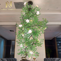 Lustre suspendu LED en verre personnalisé pour plantes, forme non standard, décoration intérieure, pour hall d'hôtel, villa, escalier