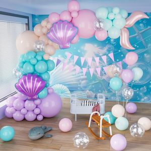 Kit Guirlande de Ballons en Latex Sirène, Arche de Ballons Queue de Sirène, Unisexe, Petite Sirène, Anniversaire, Saint-Valentin, Noël, Halloween, Thème Marin - Product Image 6