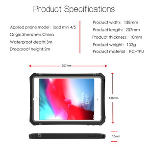 <span class=keywords><strong>Coque</strong></span> de protection étanche pour tablette de poivron rouge pour <span class=keywords><strong>iPad</strong></span> Mini5 Étui anti-chute universel pour tablettes <span class=keywords><strong>iPad</strong></span> Mini4 13 pouces Verre TPU - Product Image 3