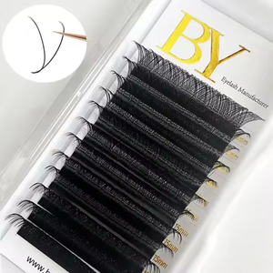 Venta al por mayor 0,05 0,07 <span class=keywords><strong>C</strong></span> D Curl YY Lash <span class=keywords><strong>Y</strong></span> Shape Extensiones de pestañas Suministros Easy Fan Premade Volume Fan Extensiones de pestañas - Product Image 1
