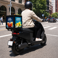 Boîte d'affichage LED mobile P4.17 pour scooter de livraison, écran publicitaire numérique extérieur IP65 avec 4G GPS