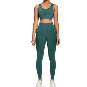 Conjunto de Yoga Estampado, Ropa Deportiva Unisex para Fitness, Pilates, Sin Costuras, 100% Algodón, Anti-Pilling, para Todas las Temporadas, Shorts Personalizados - Product Image 1
