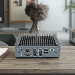 PC tanpa kipas tertanam J6412 M.<span class=keywords><strong>2</strong></span> SSD <span class=keywords><strong>3</strong></span> x I226-V <span class=keywords><strong>2</strong></span>.5G LAN komputer industri 6 x COM GPIO PC industri otomatisasi - Product Image 1