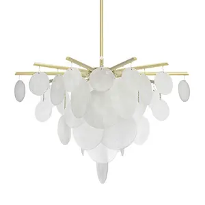 Creative living room, dining room lighting simple luxury designer post-modern new LED glass chandelier
