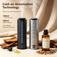 Diffuseur d'arômes intelligent à piles de 100 ml en aluminium, contrôle intelligent, diffuseur de parfum commercial pour bureau