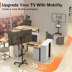 Charmount Max 55인치 유니버설 플로어 스탠딩 <span class=keywords><strong>TV</strong></span> 마운트 모바일 롤링 스탠드 <span class=keywords><strong>TV</strong></span> 카트 - Product Image 6