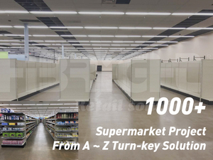 מתלה כבדה קיר מתכת קיר בצד גונדולה מדף סופרמרקט עם 4 מדפים לתצוגת חנות מכולת - Product Image 6