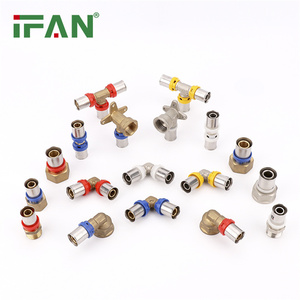 Raccord multicouche IFAN PEX AL PEX femelle et mâle, coude, té, couplage en <span class=keywords><strong>laiton</strong></span> à sertir - Product Image 1