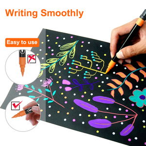 Khy24color Nước Dựa Dual Tip Acrylic Sơn Đánh Dấu Thiết Lập Nhựa Bàn Chải Đánh Dấu Cho Vẽ Vĩnh Viễn Mực Acrylic Sơn Đánh Dấu Bút - Product Image 6