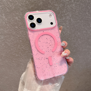 Funda Transparente de TPU con Purpurina y Carga Inalámbrica para <span class=keywords><strong>iPhone</strong></span> 17 Air 16 15 <span class=keywords><strong>14</strong></span> <span class=keywords><strong>Pro</strong></span> Max, Magnética y Resistente a Golpes - Product Image 1