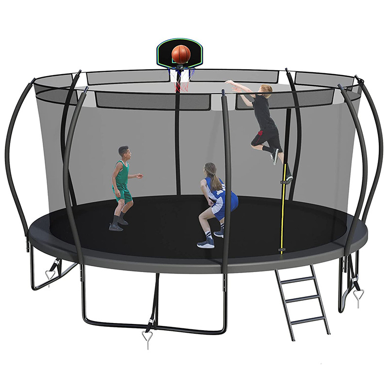 China Manufacturer 5FT 6FT 8FT 10FT 12FT 13FT 14FT 15FT 16FT Professional Adult Child Trampoline With Safety Net