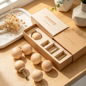 Perillas Redondas Pequeñas de Madera de Alta Calidad con Acabado Suave al Tacto para Gabinetes, Armarios, Cómodas y Muebles (Venta al por Mayor) - Product Image 2