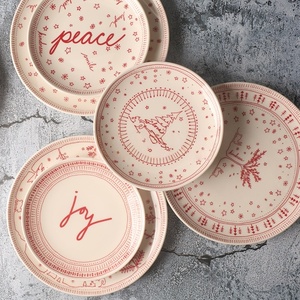 <span class=keywords><strong>D</strong></span>écoration de Noël, vaisselle de Noël sous glaçure, <span class=keywords><strong>assiette</strong></span> pour la maison et <span class=keywords><strong>cadeau</strong></span> - Product Image 2
