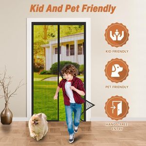 Hiện Đại Bền Nam Châm Màn Hình Cửa Nhà Máy Bán Buôn Giá Lưới Từ Rèm Cho Côn Trùng Muỗi Lưới Thiết Kế Phong Cách Hiện Đại - Product Image 6