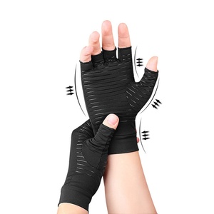 Copper Arthritis Compression Women Men Relieve Hand Pain Swelling and Carpal Tunnel Fingerless for <b>Typing</b> - Product Image 3