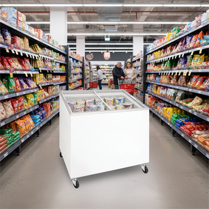 Congelador Comercial Klimasan para Supermercado, 187 L, Puerta de Vidrio Inclinada, Una Temperatura, 2 Puertas, Blanco, para Helados - Product Image 3