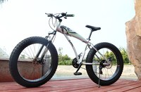 HG-A50 Vélo de neige Shark 26 pouces avec amortisseur, frein à disque, vitesse variable, pneus larges 4.0+, vélo de plage, style Harley