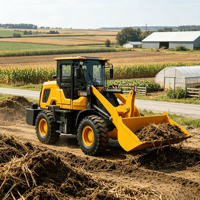 2-Tonnen-Schwerlastradlader mit 0,9m³ Schaufelkapazität für Steinbruch-Bergbau, Landwirtschaft und Bauprojekte
