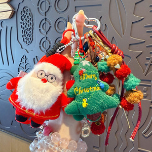 Porte-clés en peluche style Noël, emballage cosmétique, breloques <span class=keywords><strong>de</strong></span> sac Père Noël pour <span class=keywords><strong>la</strong></span> décoration - Product Image 2