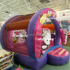 Château gonflable commercial pour enfants et tout-petits, château gonflable extérieur à thème de dessin animé avec toboggan, structure de saut gonflable - Product Image 5