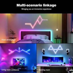 स्मार्ट rgbic दीवार sconns प्रकाश संगीत सिंक वॉयस कंट्रोल नेतृत्व वाली दीवार Grab लाइट बार - Product Image 4