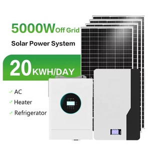 แผงโซลาร์เซลล์ราคาดี ระบบพลังงานออฟกริด 3kw 5kw 10kw ระบบพลังงานแบบเรียงซ้อนสำหรับบ้าน ระบบไฮบริดพลังงานแสงอาทิตย์สำหรับบ้านแบบออฟกริด - Product Image 1