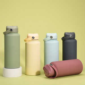 New biểu tượng tùy chỉnh đôi tường chân không <span class=keywords><strong>Flask</strong></span> 650ml nước bằng thép không gỉ chai cầm tay đầy màu sắc thể thao uống Cup cho phòng tập thể dục - Product Image 1