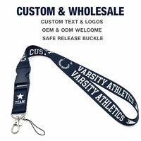 Lanière personnalisée par sublimation, fabrication OEM, vente en gros, sangle de cou en polyester, porte-badge, logo d'équipe sportive, fabricant direct en gros