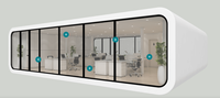 Mobile privé temporaire extérieur bureau pod arrière-cour hangar de bureau personnalisable taille plusieurs chambres simples cabine de bureau