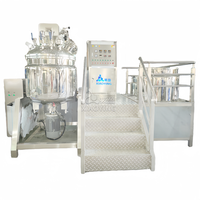 Homogénéisateur de levage hydraulique 100L crème de soin de la peau faisant la machine Mayonnaise dentifrice cosmétique homogénéisant mélangeur
