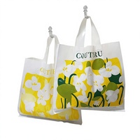 Sacs à main en tissu avec logo imprimé personnalisé pour les magasins de vêtements, emballage de sac à main, matériau PE durable, impression sérigraphique