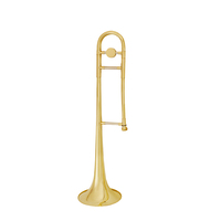 SLADE Gold Lacquer Profesional Musical Instrument Bb Alto Brass Trombone with Accessories Bag case Bocal