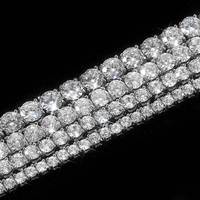 Collier Tennis en Argent 925 Prix Usine avec Moissanite VVS 3mm-6mm Bijoux Moissanite