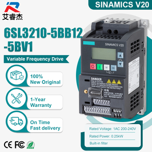 ไดรฟ์ปรับความถี่ SINAMICS V20 รุ่นใหม่แท้ 6SL3210-5BB12-5BV1 200-240VAC เฟสเดียว 0.25kW พร้อมฟิลเตอร์ ตัวแปลง VFD - Product Image 1