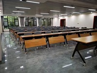 Table de bureau pliable moderne en bois avec roulettes - Utilisation pour la formation et les conférences - Garantie de 3 ans - Surface thermolaquée - Couleurs personnalisées