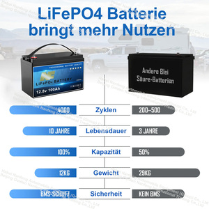 NF 12.8V 100Ah Système d'énergie solaire domestique onduleur hybride LiFePO4 Batteries au lithium Pack batterie 1280wh pour bateau scooter EV - Product Image 4