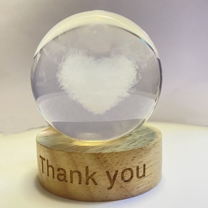 3D nghệ thuật đêm đèn sáng <span class=keywords><strong>Eiffel</strong></span> tháp bóng trái tim đám mây dẫn đêm đèn pha lê thủy tinh hình cầu Máy tính để bàn trang trí Nhà Cũ pha lê - Product Image 2