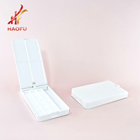 Boîte de rangement en plastique premium à 18 compartiments pour cosmétiques et nail art, avec couvercle à clipser, pour gel de couleur et gel de construction, emballage personnalisé OEM/ODM