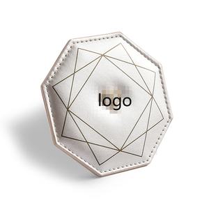 Customizable <b>Octagonal</b> White UV Printing PU Leather Single Sided Mini Pocket Gift <b>Mirror</b> for Women - Product Image 5