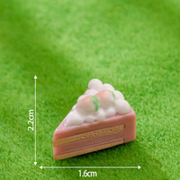 Groothandel 3D brood cake hars bedels fruit chocolade miniatuur figuurtjes ornamenten DIY poppenhuis hars knutsels voor DIY maken