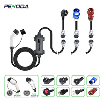 PENODA Typ2 Ev Ladegerät 11kw 3 Phase 16A Ac Ev Ladegerät Wallbox Tragbare App 110V 11kw 22kw Tragbares Ev Ladegerät